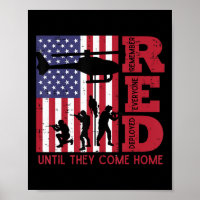 RED Remember all Deployed Flag Helicopter Mem