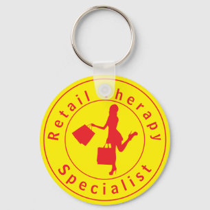 Red Retail Therapy Specialist Schlüsselanhänger