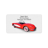 Red Retro 1960 Corvette konvertierbar