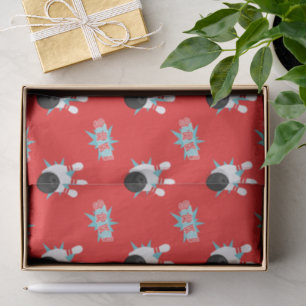 Red Retro Bowling Party Tissue Paper Seidenpapier