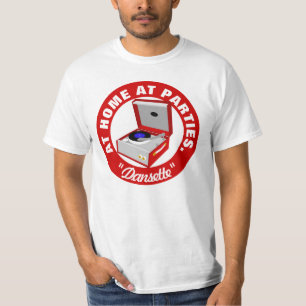 Red Retro Dansette Record Player T-Shirt