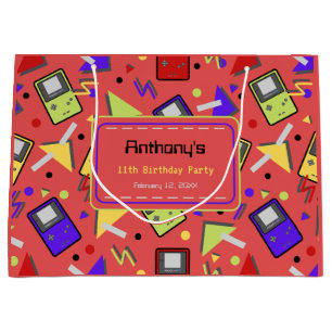 Red Retro Gaming Große Geschenktüte
