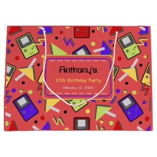 Red Retro Gaming Große Geschenktüte
