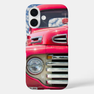 Red Retro LKW mit schwindelerregenden Würfeln iPhone 16 Hülle