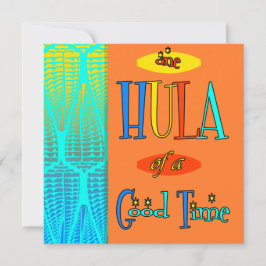 Red Retro Luau Hula von einer guten Zeit Einladung