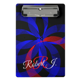 Red Revolving Accent Geometric Mini Clipboard Klemmbrett