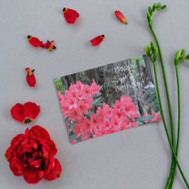 Red Rhododendrons Floral Leap Day Karte