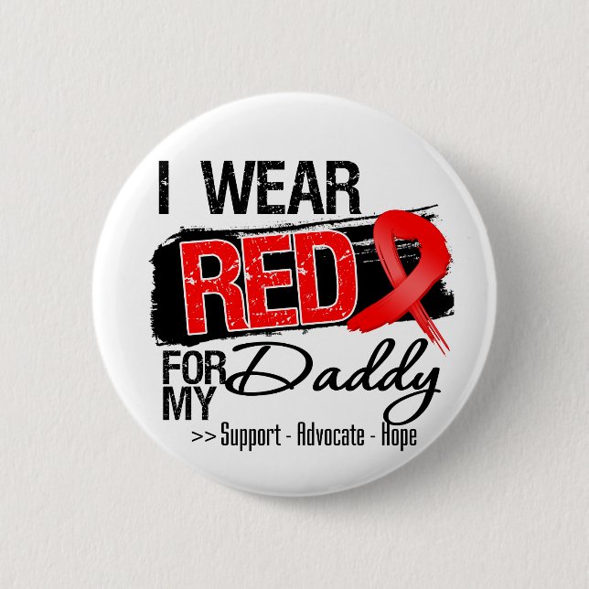 Red Ribbon Awareness - Daddy Button (Vorderseite)