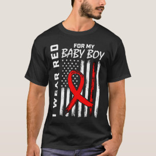 Red Ribbon Baby Boy Sohn Herzkrankheit Bewusstsein T-Shirt