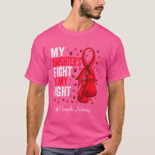 Red Ribbon Daughter Hämophilie Bewusstsein T-Shirt