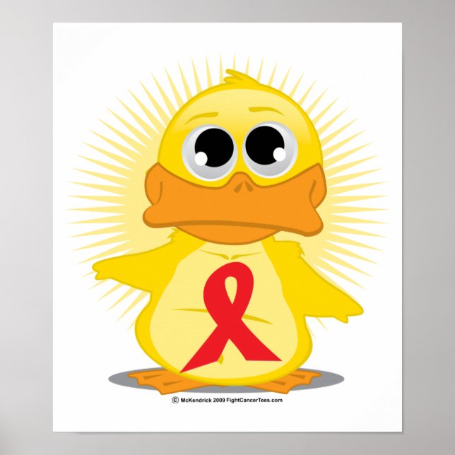 Red Ribbon Duck Poster (Vorne)