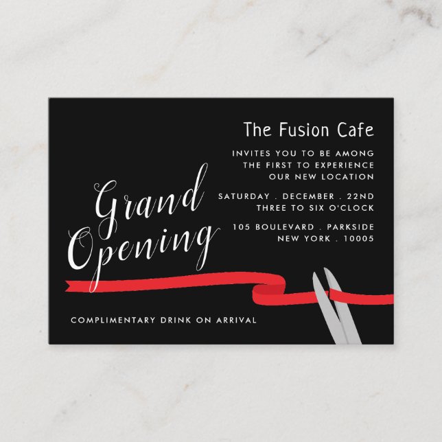 Red Ribbon, Grand Opening Ceremony Card Begleitkarte (Vorderseite)