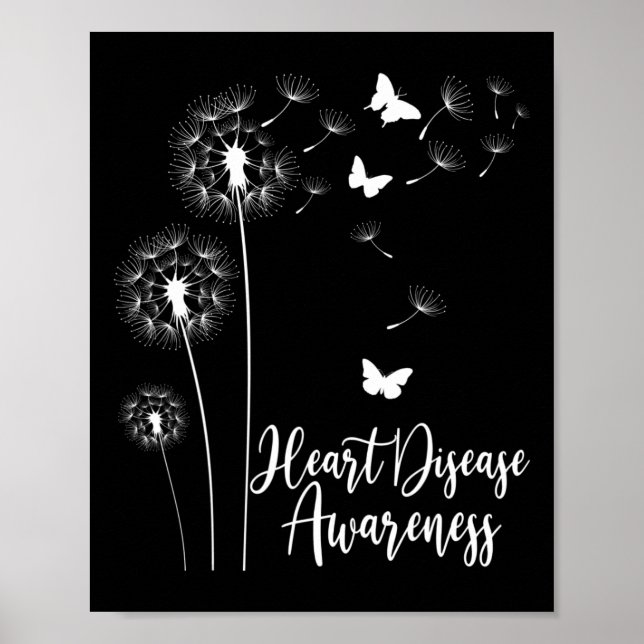 Red Ribbon Heart Disease Awareness Month American Poster (Vorne)