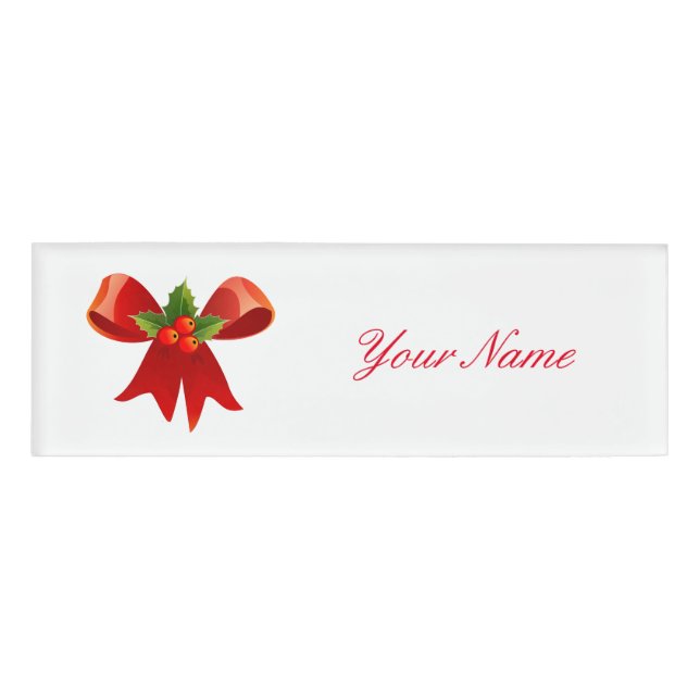 Red Ribbon Holly Thunder_Cove Namenschild (Vorderseite)