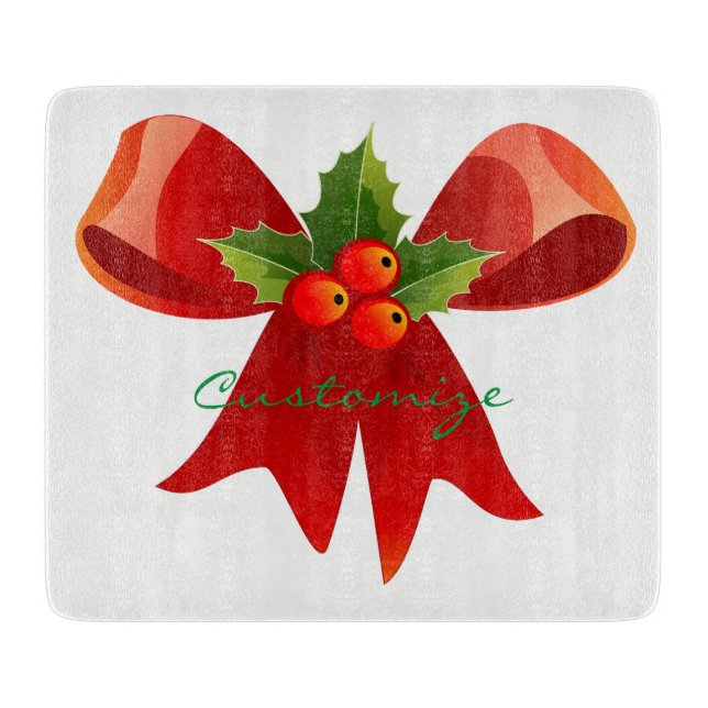 Red Ribbon Holly Thunder_Cove Schneidebrett (Vorderseite)