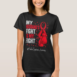 Red Ribbon Husband Marfan Syndrome Awareness T-Shirt