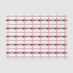 Red Ribbon Infinity Herz Tissue Paper Seidenpapier