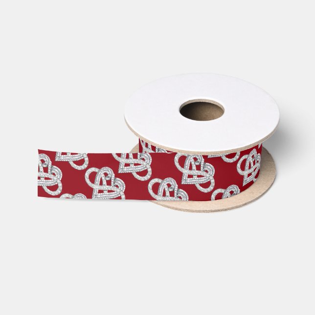 Red Ribbon Infinity Herzleiste Satinband (Spule)