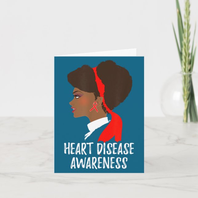 Red Ribbon Month _ National Heart Disease Awarenes Karte (Vorderseite)