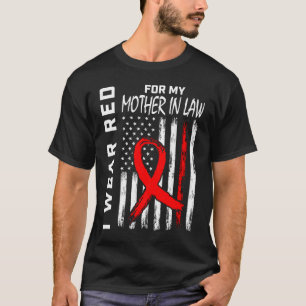 Red Ribbon Mutter im Recht Herzkrankheiten Bewusst T-Shirt