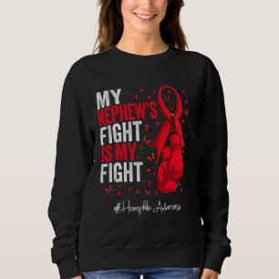 Red Ribbon Nephew Hämophilie Bewusstsein Sweatshirt