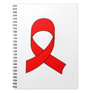 Red Ribbon Zeichnend Notizblock
