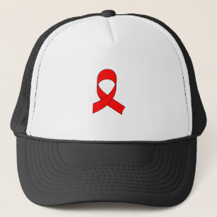 Red Ribbon Zeichnend Truckerkappe
