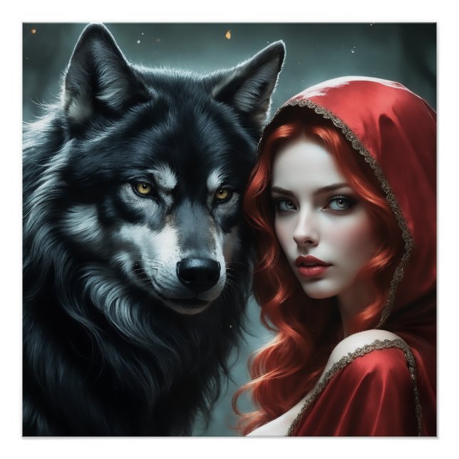 Red riding hood an his wolf poster (Vorderseite)