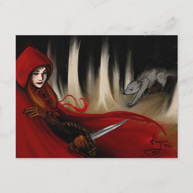 Red Riding Hood Postkarte (Vorderseite)