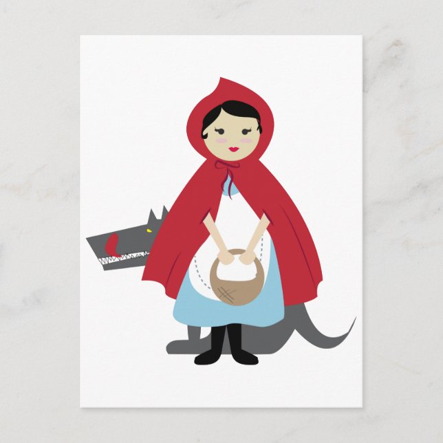 Red Riding Hood Postkarte (Vorderseite)