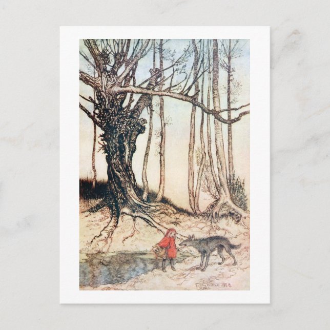 Red Riding Hood Postkarte (Vorderseite)
