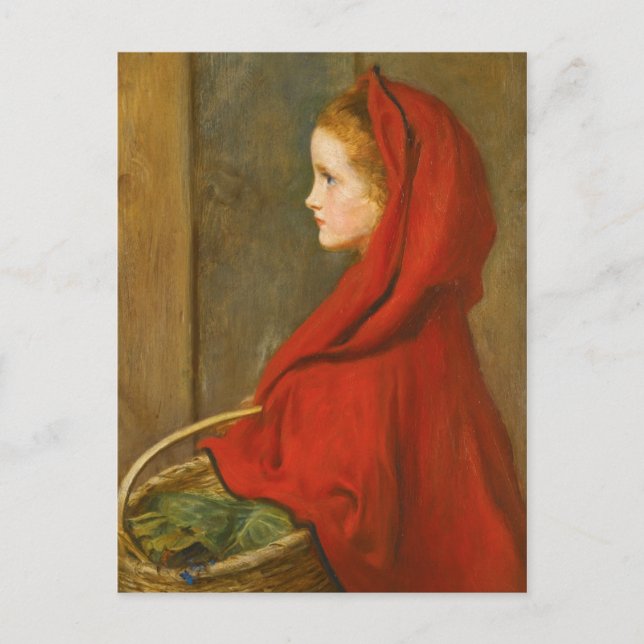 Red Riding Hood von Millais Postkarte (Vorderseite)