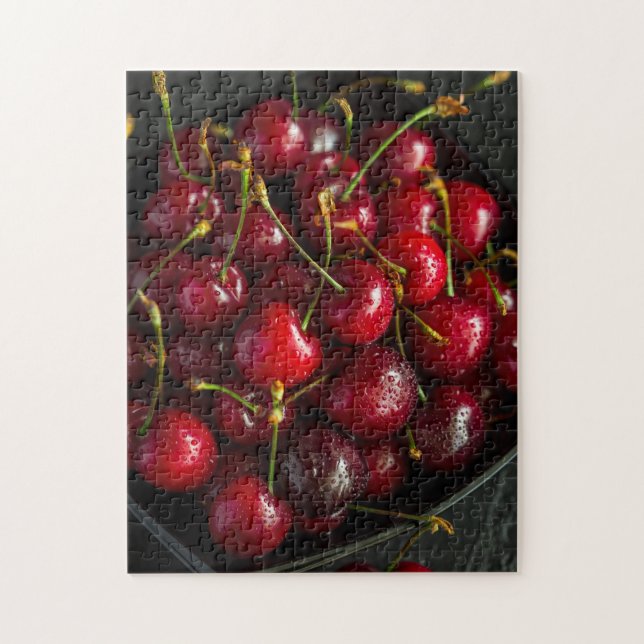 Red Ripe Sweet Cherries Berries Food Frucht (Vertikal)