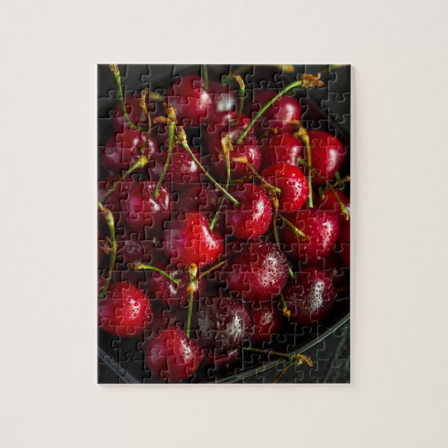 Red Ripe Sweet Cherries Berries Food Frucht (Vertikal)