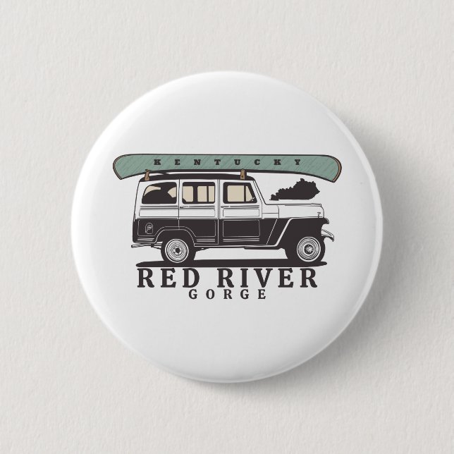 Red River Gorge Kentucky Button (Vorderseite)