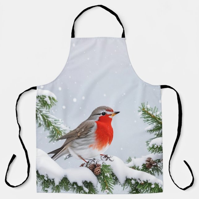 Red Robin Holiday Weihnachten Schürze (Vorderseite)