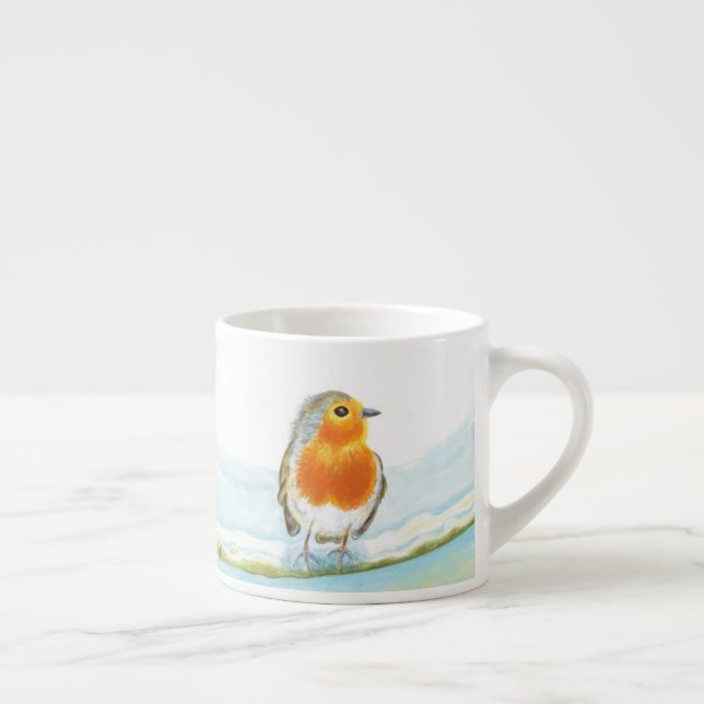 Red Robin in Winter Coffee Tasse (Rechts)