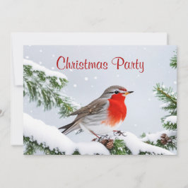 Red Robin Weihnachts Party Feiertag Einladung