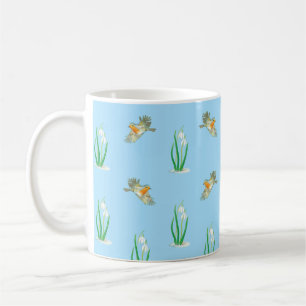 Red Robins und Snowdrops Kaffeetasse