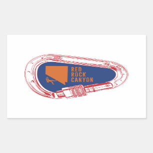 Red Rock Canyon Klettersteig Carabiner Rechteckiger Aufkleber