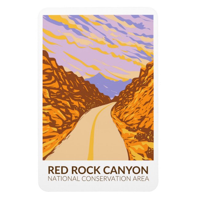 Red Rock Canyon National Conservation Area Road Magnet (Vertikal)