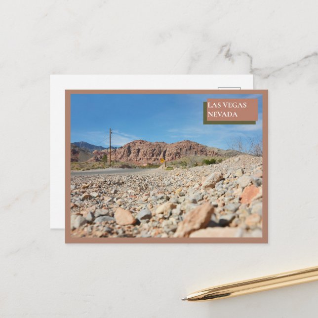 Red Rock Canyon Nature Las Vegas Nevada Wüste Postkarte (Vorderseite/Rückseite Beispiel)