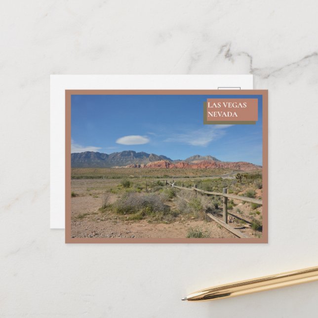 Red Rock Canyon Nature Las Vegas Nevada Wüste Postkarte (Vorderseite/Rückseite Beispiel)