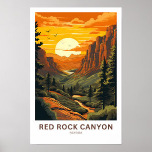 Red Rock Canyon Nevada Travel Print Poster