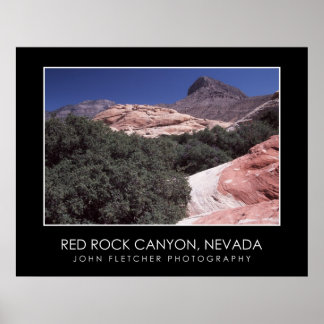 Red Rock Canyon Poster mit Grenzen