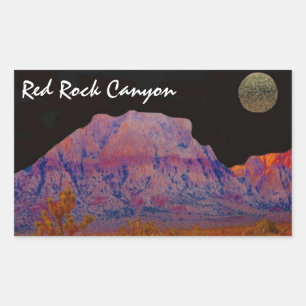 Red Rock Canyon Rechteckiger Aufkleber