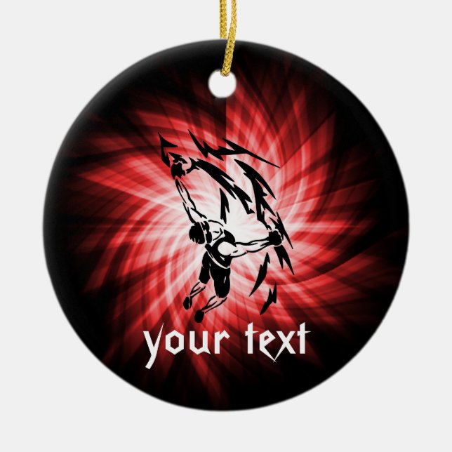 Red Rock Climbing Keramik Ornament (Vorne)