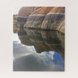 Red Rock Lake Water Reflection Foto Landschaft