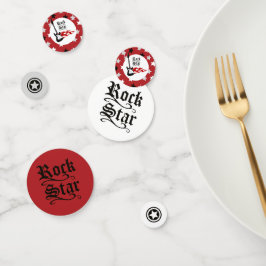 Red Rock Star Rockabye Baby Dusche Confetti Konfetti