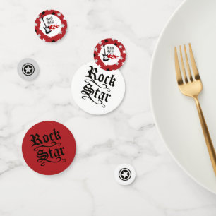 Red Rock Star Rockabye Baby shower Confetti
